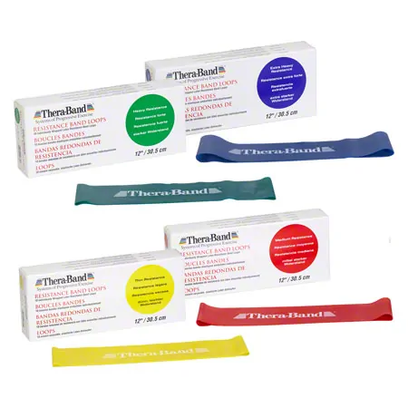 Thera-Band Loop 4er Set,  20 cm, 7,6x30,5 cm, je 1x gelb, rot, grn, blau