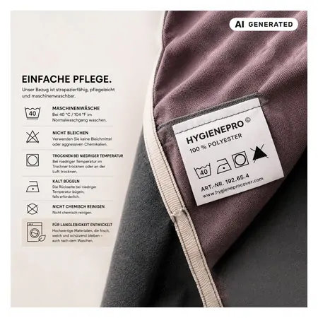 HygienePro Liegenbezug mit Nasenschlitz�ffnung, 192x65 cm, anthrazit