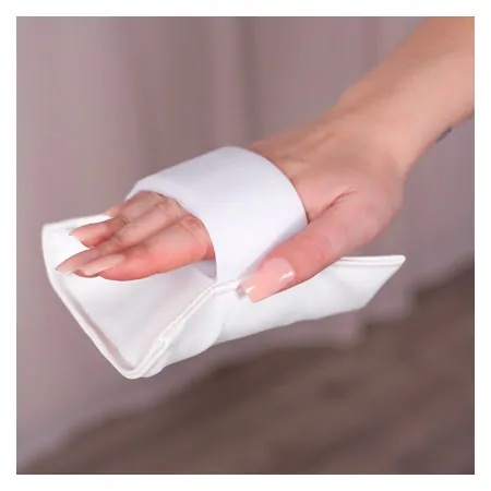Sandsack mit Klettband, 15x15 cm, 0,5 kg, wei