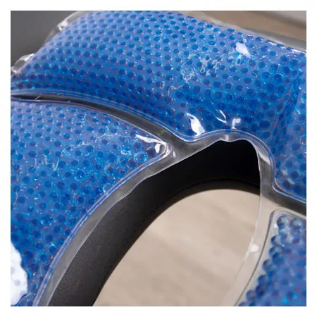Gesichtsauflage Pearls, desinfizierbar, LxBxH 30x30x1 cm, blau