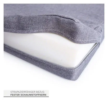 Sport-Tec Sitzkeilkissen mit Reiverschluss, 38x38x7/1 cm,