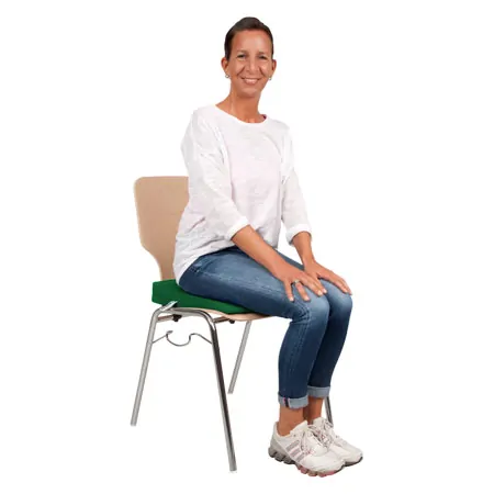 Sitzkeilkissen VB 120 mit Baumwollbezug, 38x38x7/1 cm