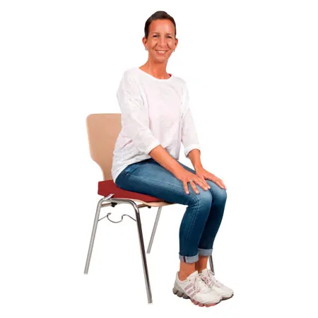 Sitzkeilkissen VB 120 mit Baumwollbezug, 38x38x7/1 cm