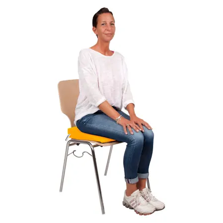 Sitzkeilkissen VB 120 mit Kunstlederbezug, 38x38x7/1 cm