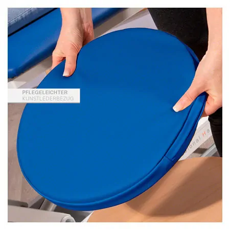 Sitzkissen mit Kunstlederbezug und rutschhemmender Unterseite,  36 cm