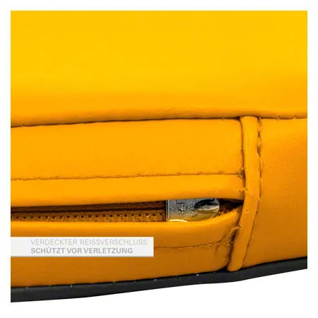 Sitzkissen mit Kunstlederbezug und rutschhemmender Unterseite, � 36 cm