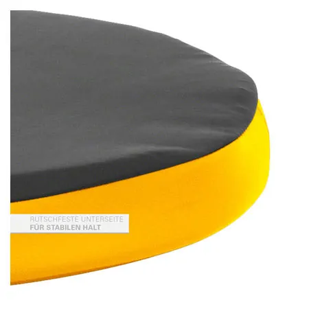 Sitzkissen mit Kunstlederbezug und rutschhemmender Unterseite, � 36 cm
