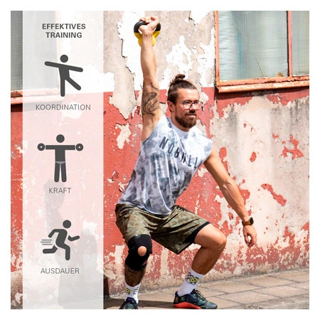Kettlebell, 4 kg, gelb