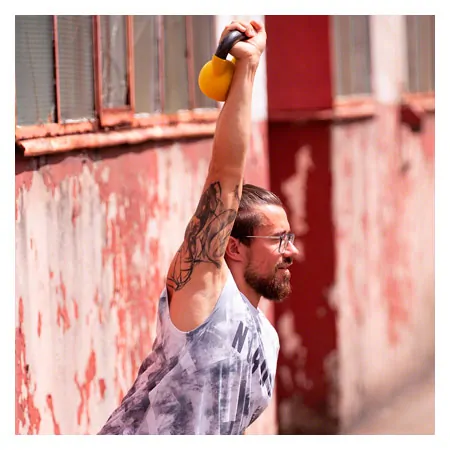 Kettlebell, 4 kg, gelb