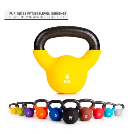 Kettlebell, 4 kg, gelb