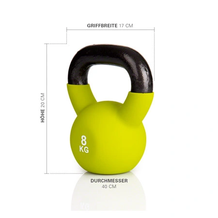 Kettlebell, 8 kg, grn