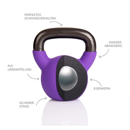 Kettlebell, 12 kg, lila