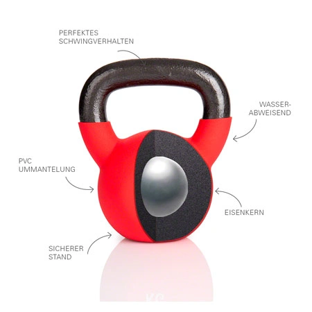 Kettlebell, 16 kg, rot