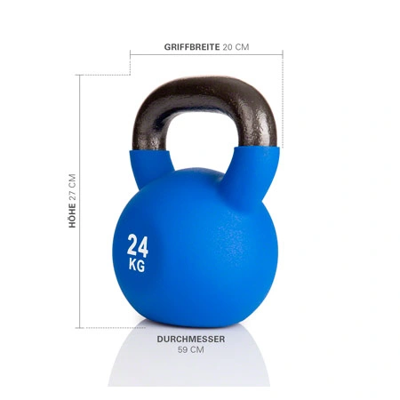 Kettlebell, 24 kg, blau