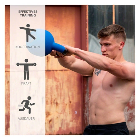 Kettlebell, 24 kg, blau