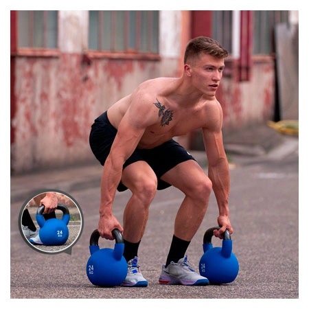 Kettlebell, 24 kg, blau