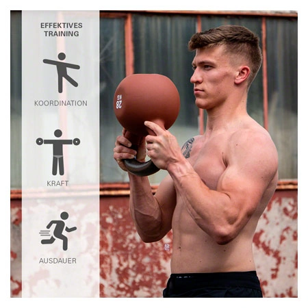 Kettlebell, 28 kg, braun
