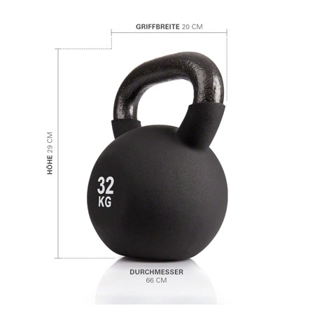 Kettlebell, 32 kg, schwarz