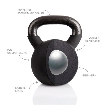 Kettlebell, 32 kg, schwarz