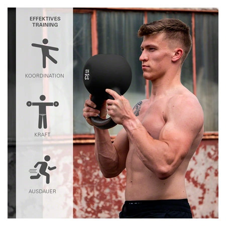 Kettlebell, 32 kg, schwarz