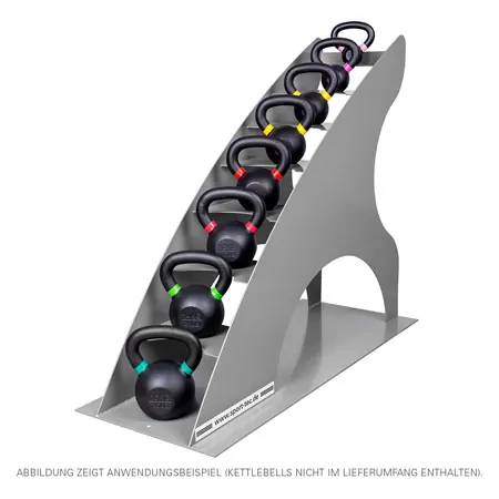 Ablage f�r 8 Kettlebells