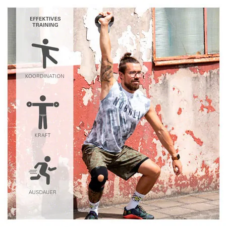 Kettlebell, 6 kg, grau