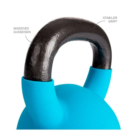 Kettlebell, 10 kg, hellblau