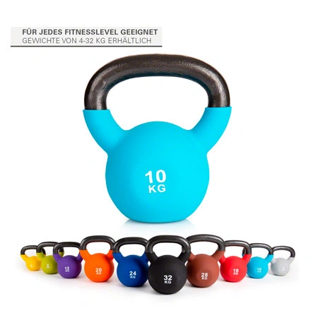 Kettlebell, 10 kg, hellblau