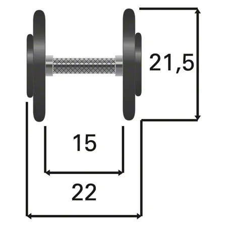Kompakthantel aus Gummi, 10 kg, Stck
