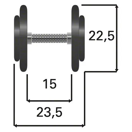 Kompakthantel aus Gummi, 12,5 kg, Stck