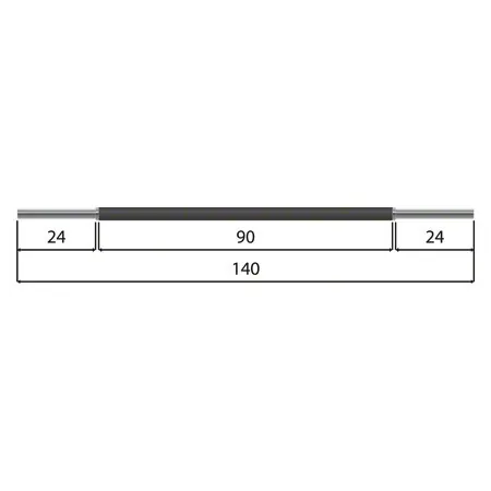 Get-Fit Langhantelstange,  3 cm x 140 cm, 2 kg