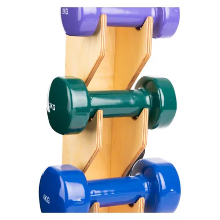 Wandhalterung-Set inkl. Hanteln, 0,5-5 kg, 6 Stck