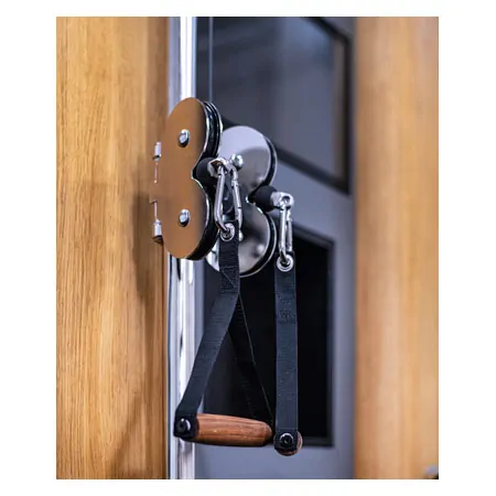 NOHrD Wall Compact, Seilzug, Skitrainer, 8 Swing Hanteln, Nussbaum