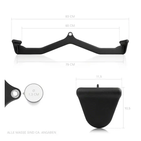 Sport-Tec ergonomischer Latzug- und Rudergriff, 80x10 cm