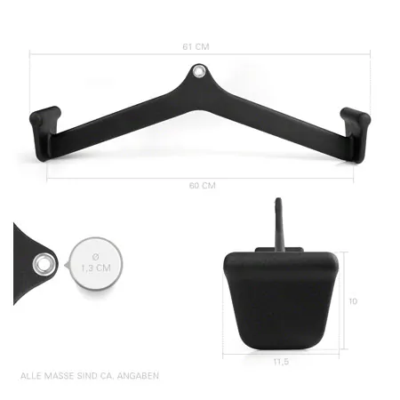 Sport-Tec ergonomischer Latzug- und Rudergriff, 61x10 cm
