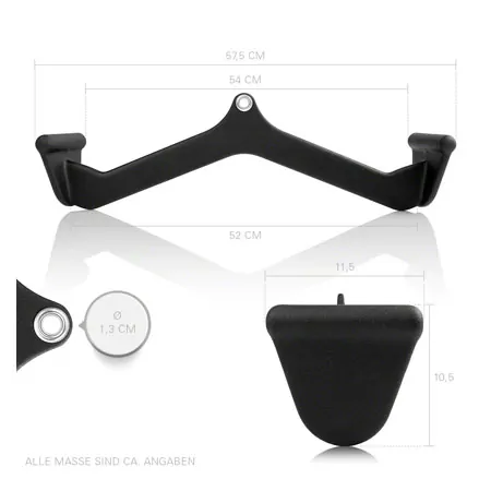 Sport-Tec ergonomischer Latzug- und Rudergriff, 54x10 cm