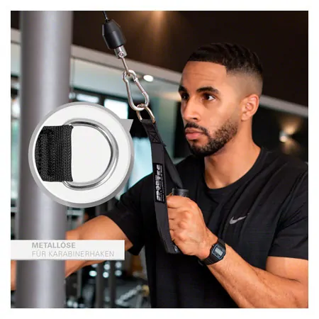Sport-Tec Zuggriff mit Anti-Rutsch, schwarz, 2er Set