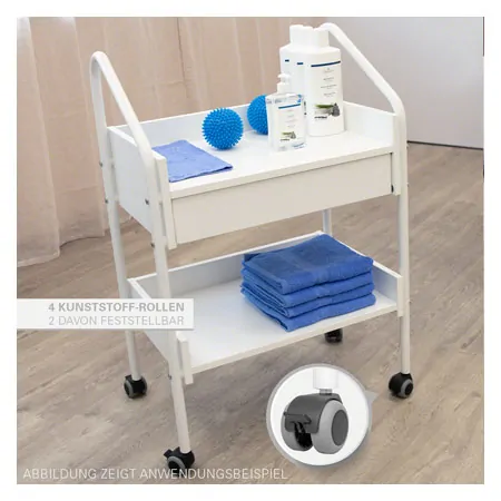 Gertewagen Standard mit 4 Rollen, wei
