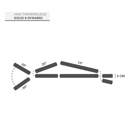 Therapieliege Solid E8 Dynamic nach Dr. Ackermann, 195x52x46-96 cm