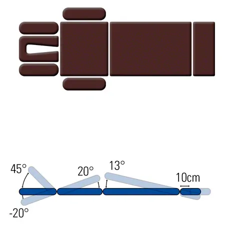 Therapieliege Solid E8 Dynamic nach Dr. Ackermann, 195x52x46-96 cm