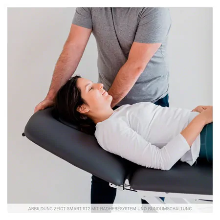 Therapieliege Smart ST2 mit Radhebesystem und Rundumschaltung