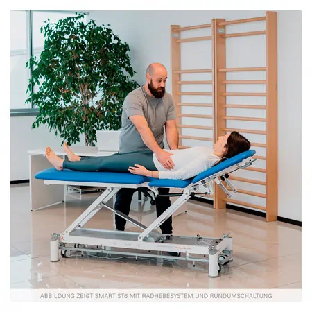 Therapieliege Smart ST6 mit Radhebesystem und Rundumschaltung