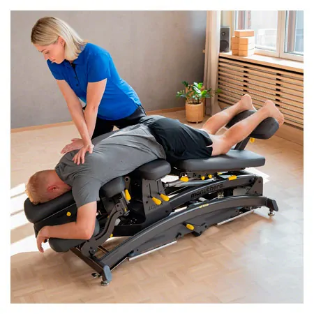  Lojer Therapieliege Manuthera Modell 242, Anthrazit mit Elektroantrieb