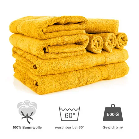 Handtuch Set 8-tlg., 4 St�ck LxB 30x30 cm, 2 St�ck LxB 140x70 cm und 2 St�ck LxB 100x50 cm