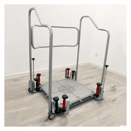 Posturomed 202 mit Haltegel�nder, LxB 60x60 cm, silber