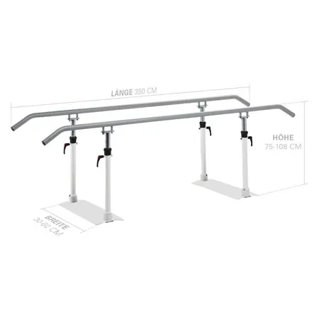 Gehbarren Standard Holmenlnge 3,5 m aus Metall