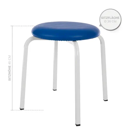 Gymnastikhocker Exklusiv mit Polster,  38 cm