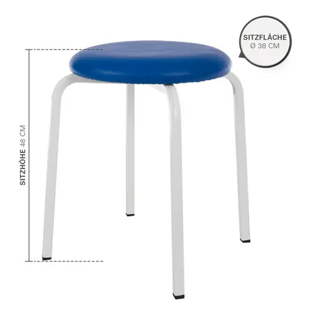 Gymnastikhocker Exklusiv mit Polster,  38 cm