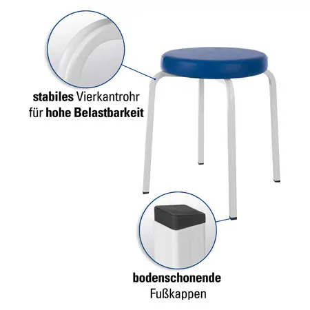 Gymnastikhocker Exklusiv mit Komfort-Polster,  38 cm