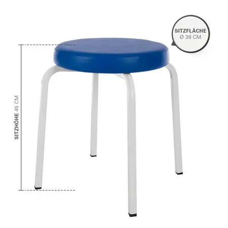 Gymnastikhocker Exklusiv mit Komfort-Polster,  38 cm